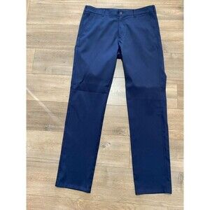 Mizzen Main Mens 32x32 Blue Baron Trim Performance Chino Stretch Golf Pants